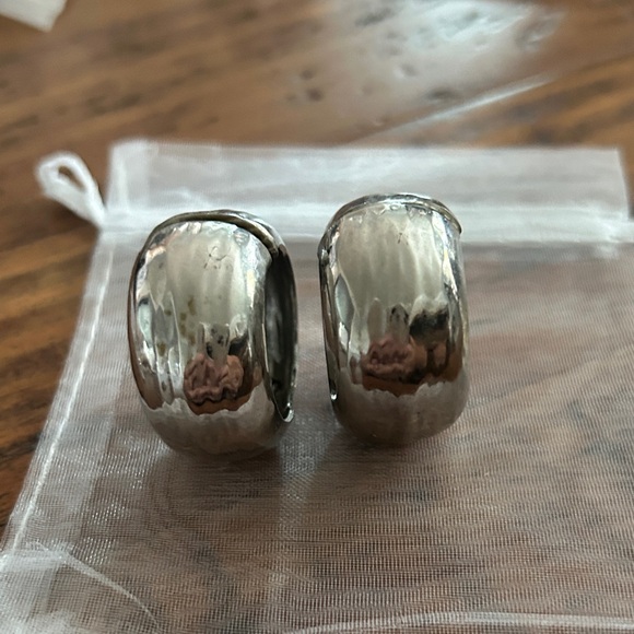 Jewelry - Vintage Silver‎ Hoop clip Earrings